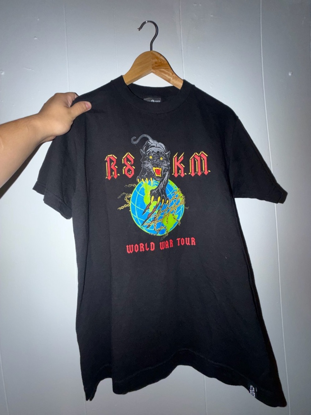 Black Graphic 'World War Tour' Men's T-Shirt